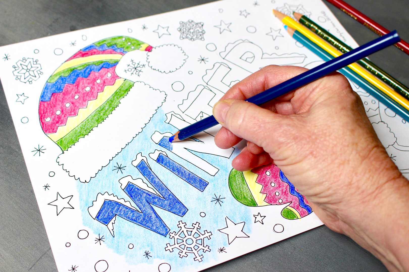 Winter Season Free Coloring Page - Welcome To Nana's