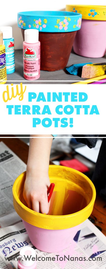 Pretty Painted Terra Cotta Flower Pots - Welcome To Nana's