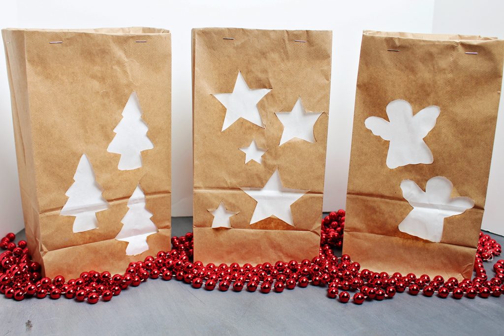 Glowing Paper Bag Luminaries To Nana's