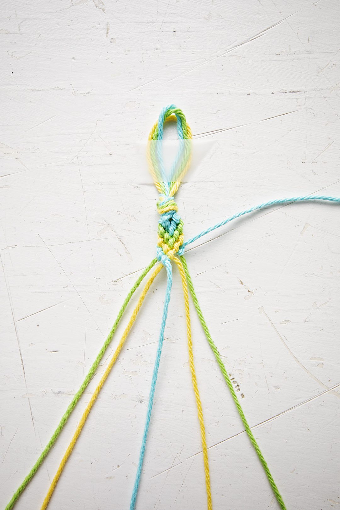 Handmade Green, Blue, and Yellow, Friendship Bracelet. Thread