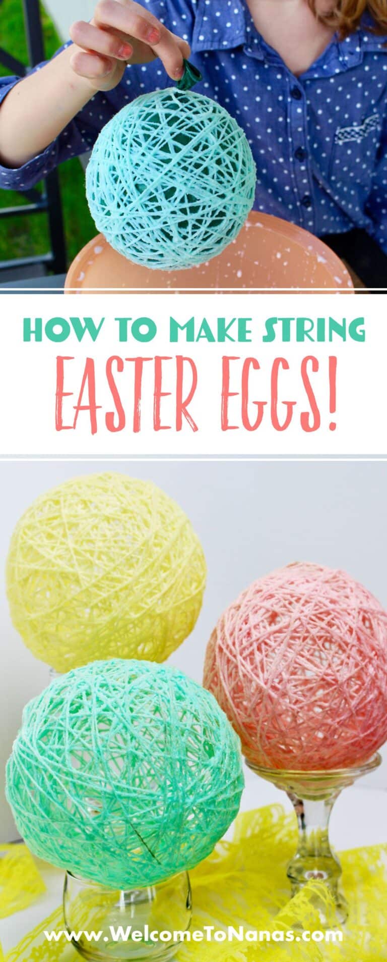 Easy To Make String Easter Eggs To Nana's