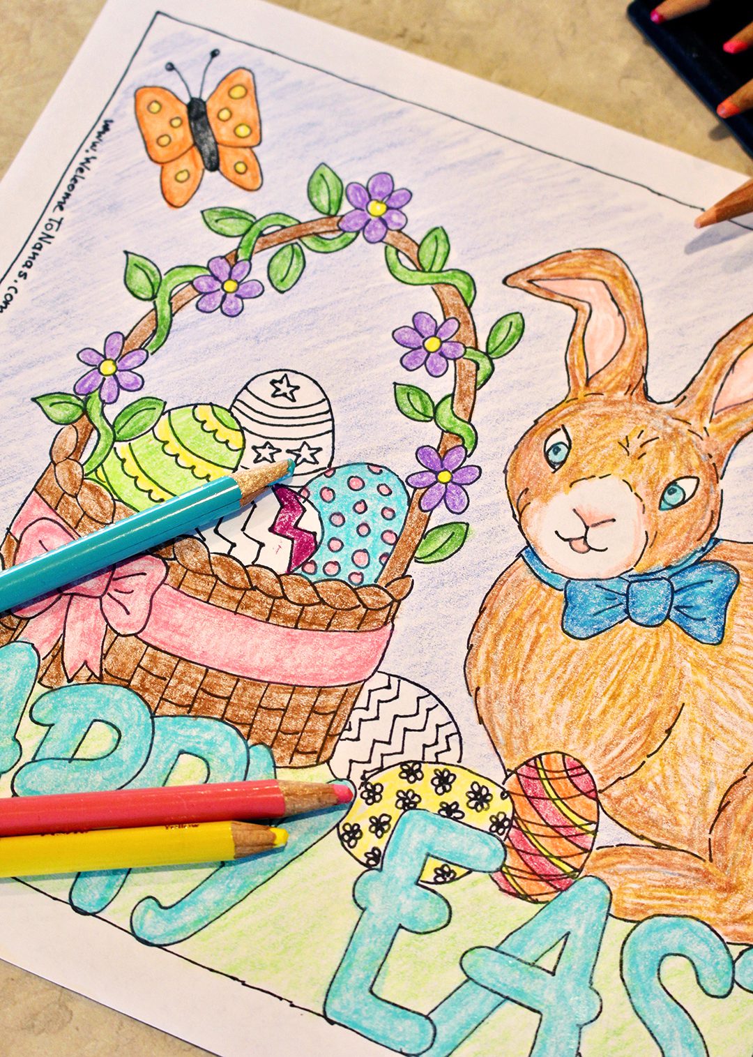 Free Happy Easter Coloring Page | Welcome To Nana's