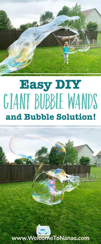 Easy DIY Giant Bubble Wands and Solution - Welcome To Nana's