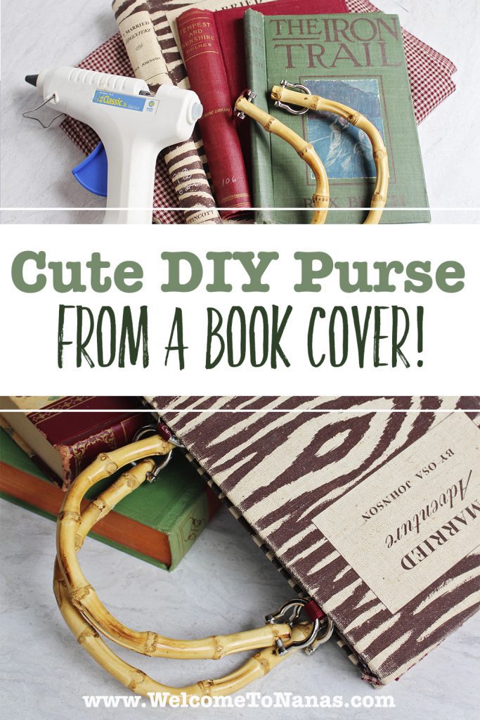 Pin this idea for a Cute DIY Purse from a Book Cover, so you can make it later!