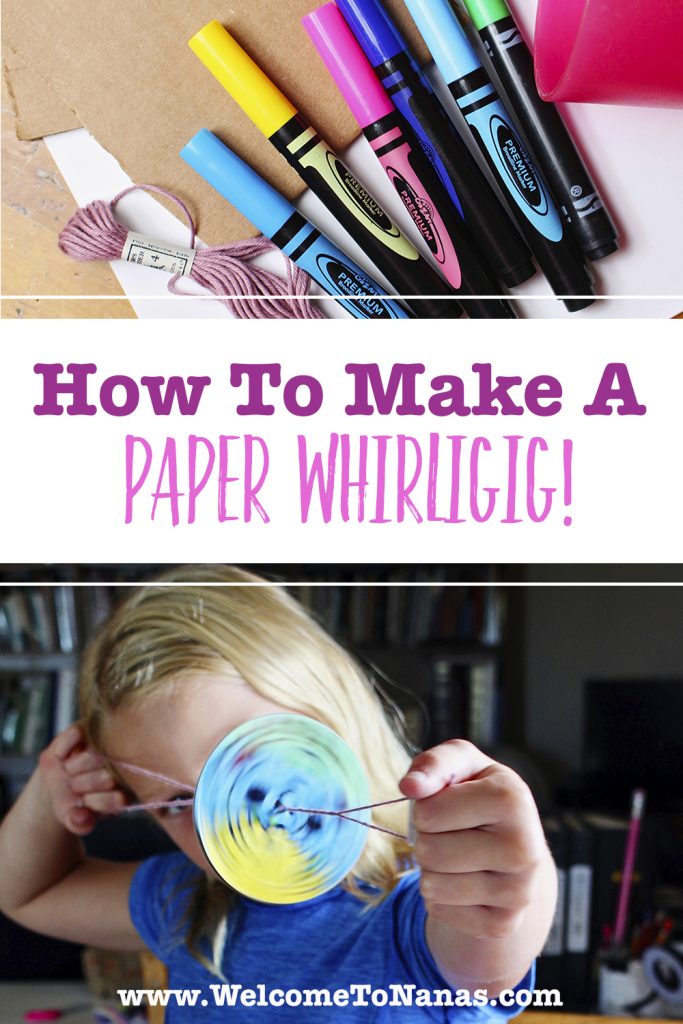 Give this DIY Paper Whirligig a try for a fun toy the kids can make at home!
