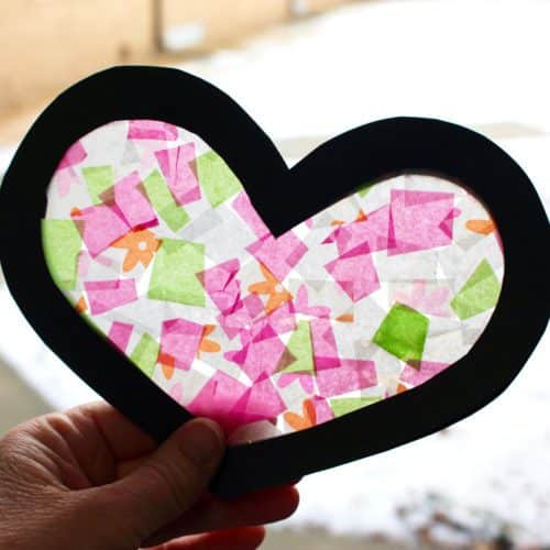 DIY Stained Glass Valentine's Day Card - Welcome To Nana's