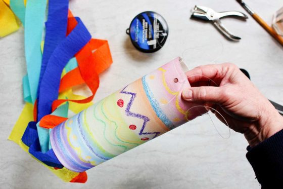 Watercolor Resist Painted Windsock for Kids | Welcome To Nana's