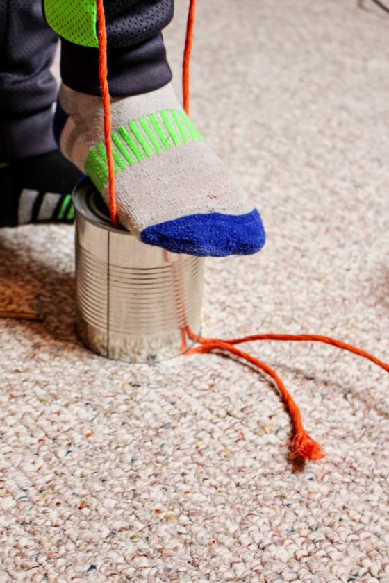 DIY Recycled Tin Can Stilts To Nana's