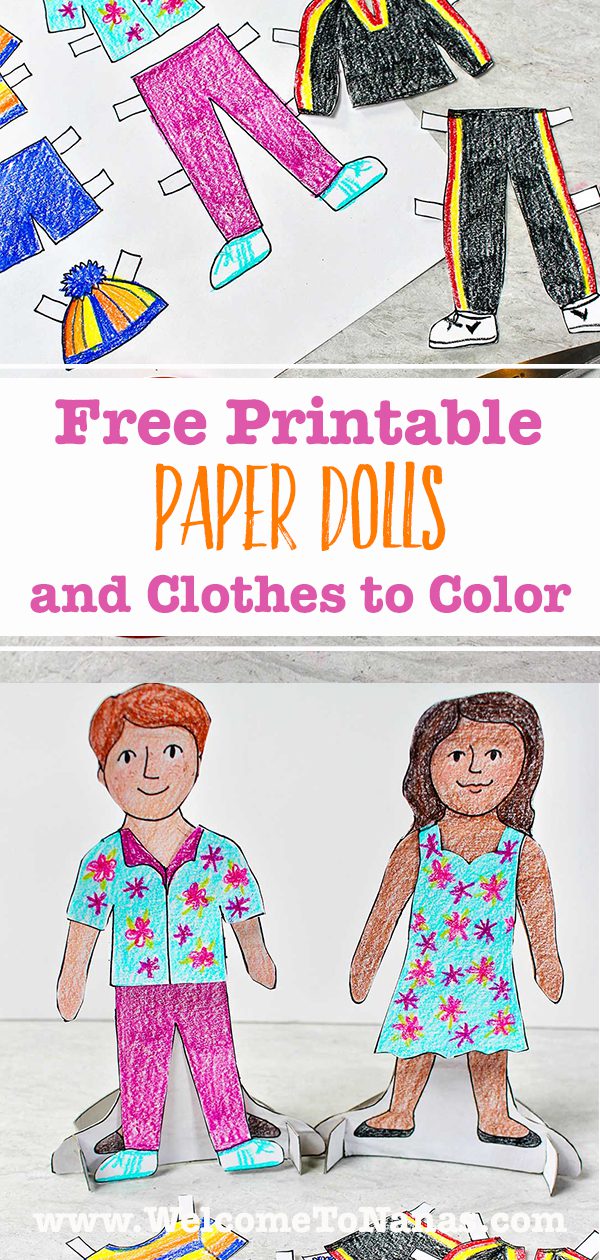 Free Printable Paper Dolls and Clothes to Color - Welcome To Nana's