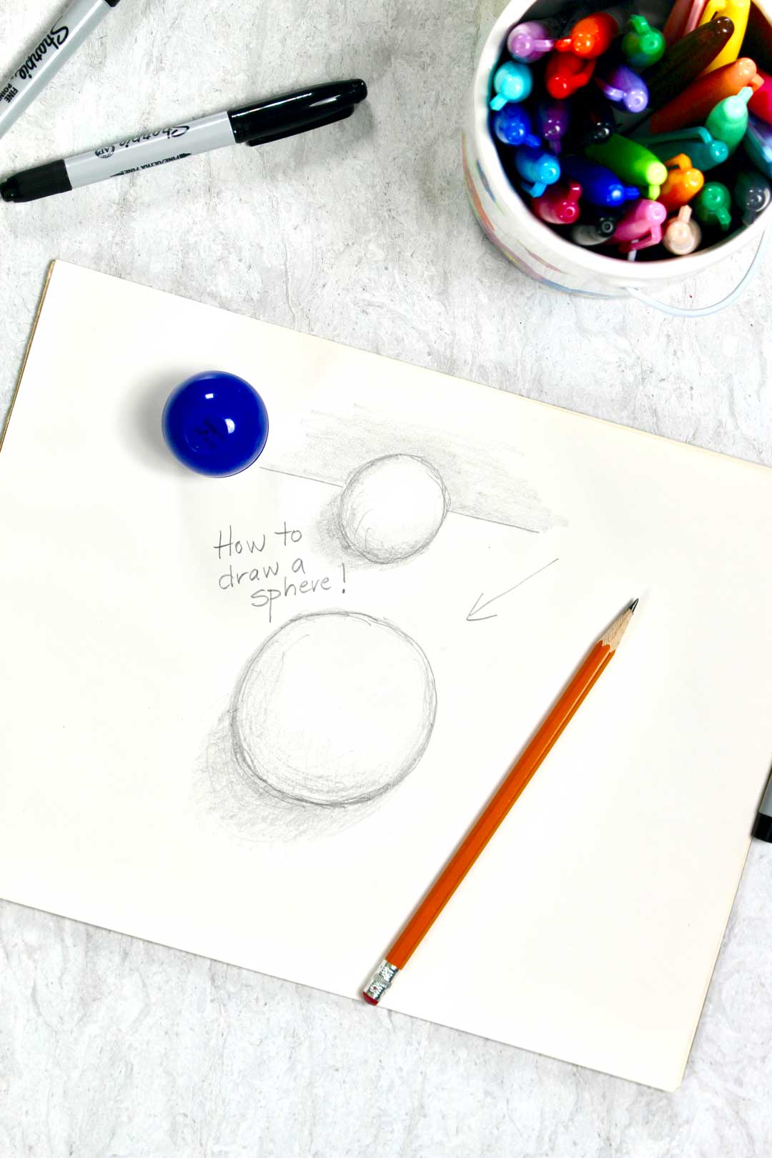 How to Draw a Sphere - for kids of all ages - Welcome To Nana's