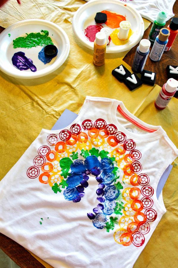 Rainbow T-Shirt DIY for Kids - Welcome To Nana's