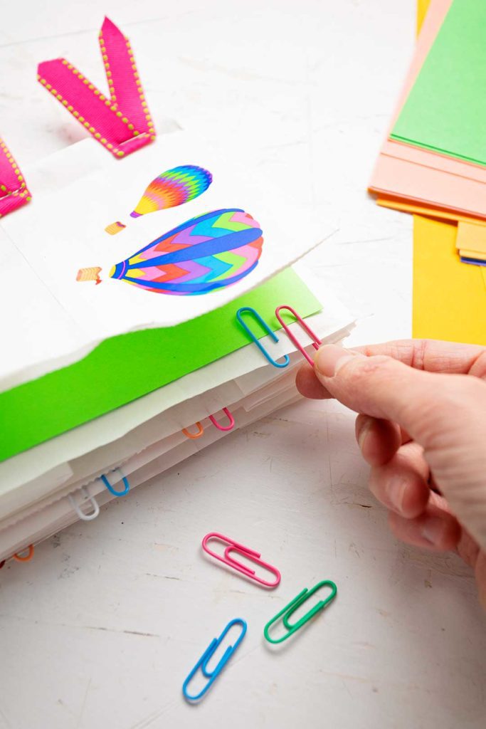 DIY Paper Bag Book with Pockets To Nana's