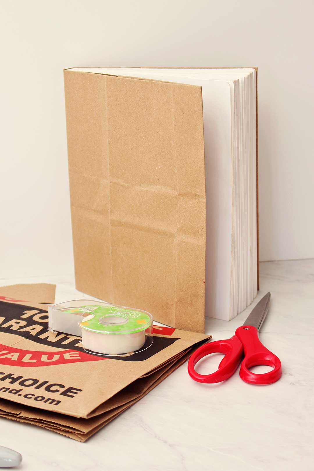 how to make a book cover with paper bag