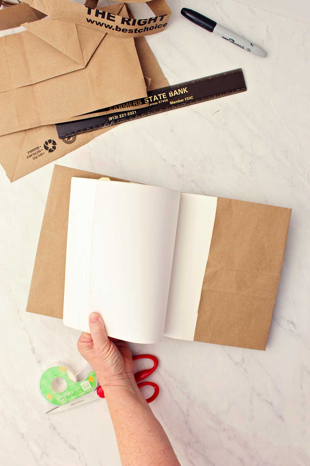 How to Make a Paper Bag Book Cover To Nana's