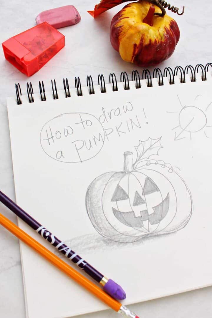 How to Draw a Simple Pumpkin | Welcome To Nana's