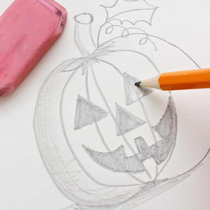 How to Draw a Simple Pumpkin | Welcome To Nana's