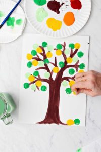 Easy Painted Fall Tree Craft | Welcome To Nana's