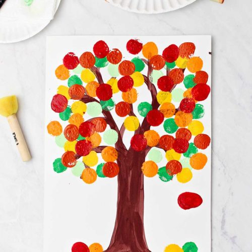 Easy Painted Fall Tree Craft | Welcome To Nana's