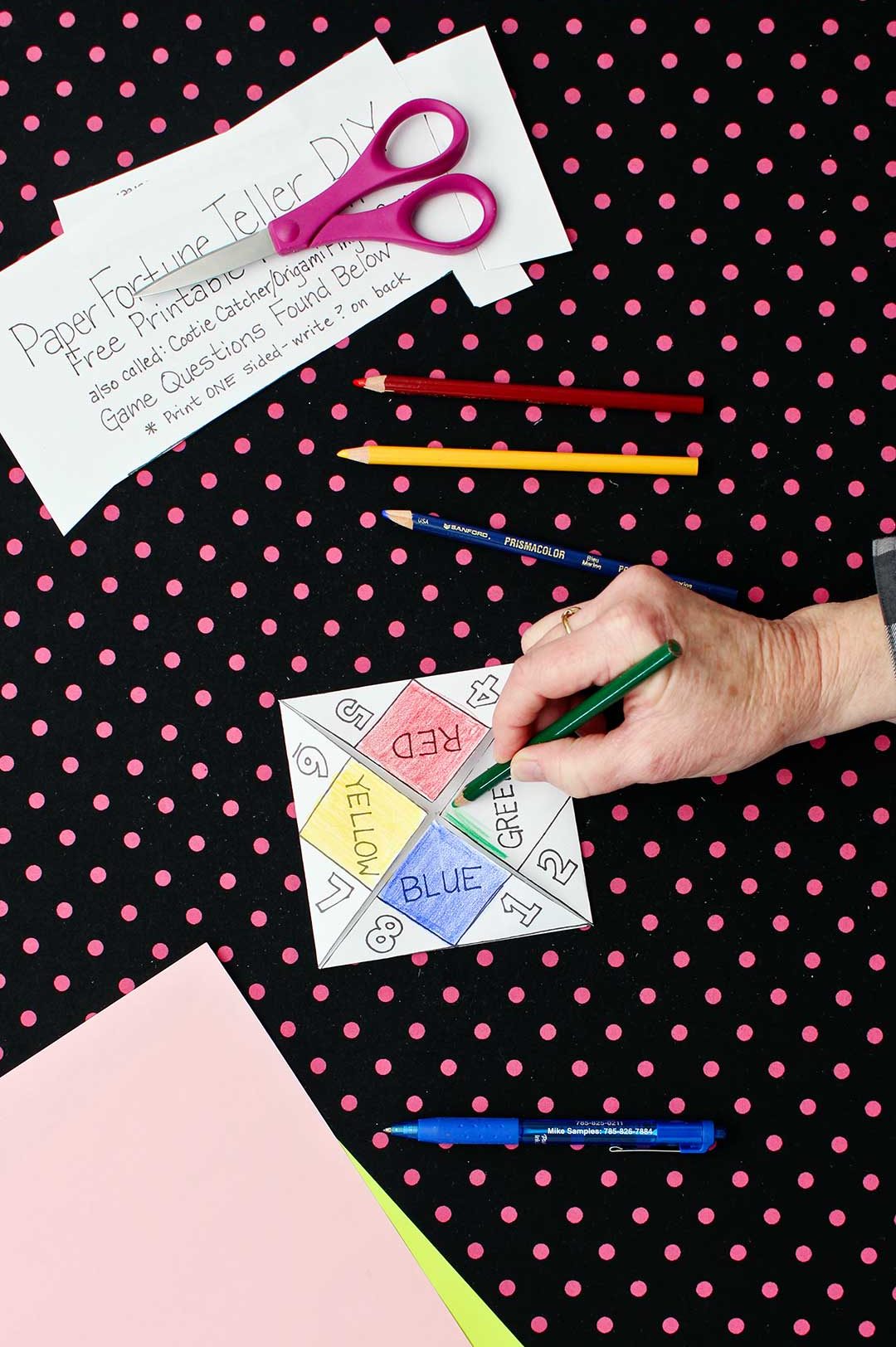how to make a paper fortune teller game