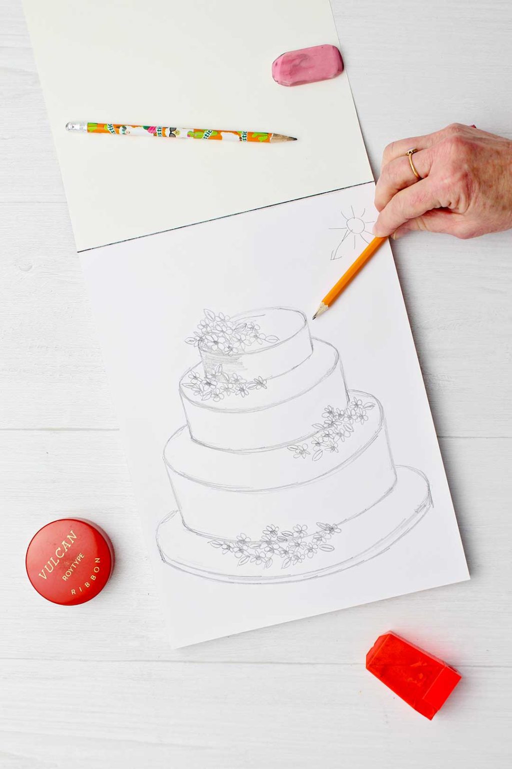 How to Draw a Wedding Cake To Nana's