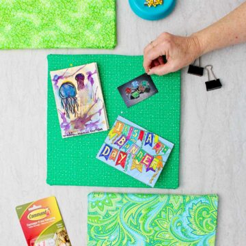DIY Fabric Bulletin Board with Foam Core | Welcome To Nana's