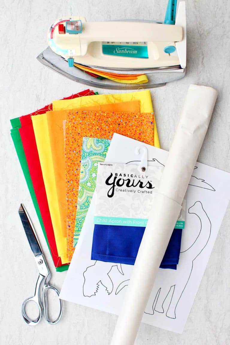 Learn No Sew Applique Technique with an Easy Kids Apron To Nana's