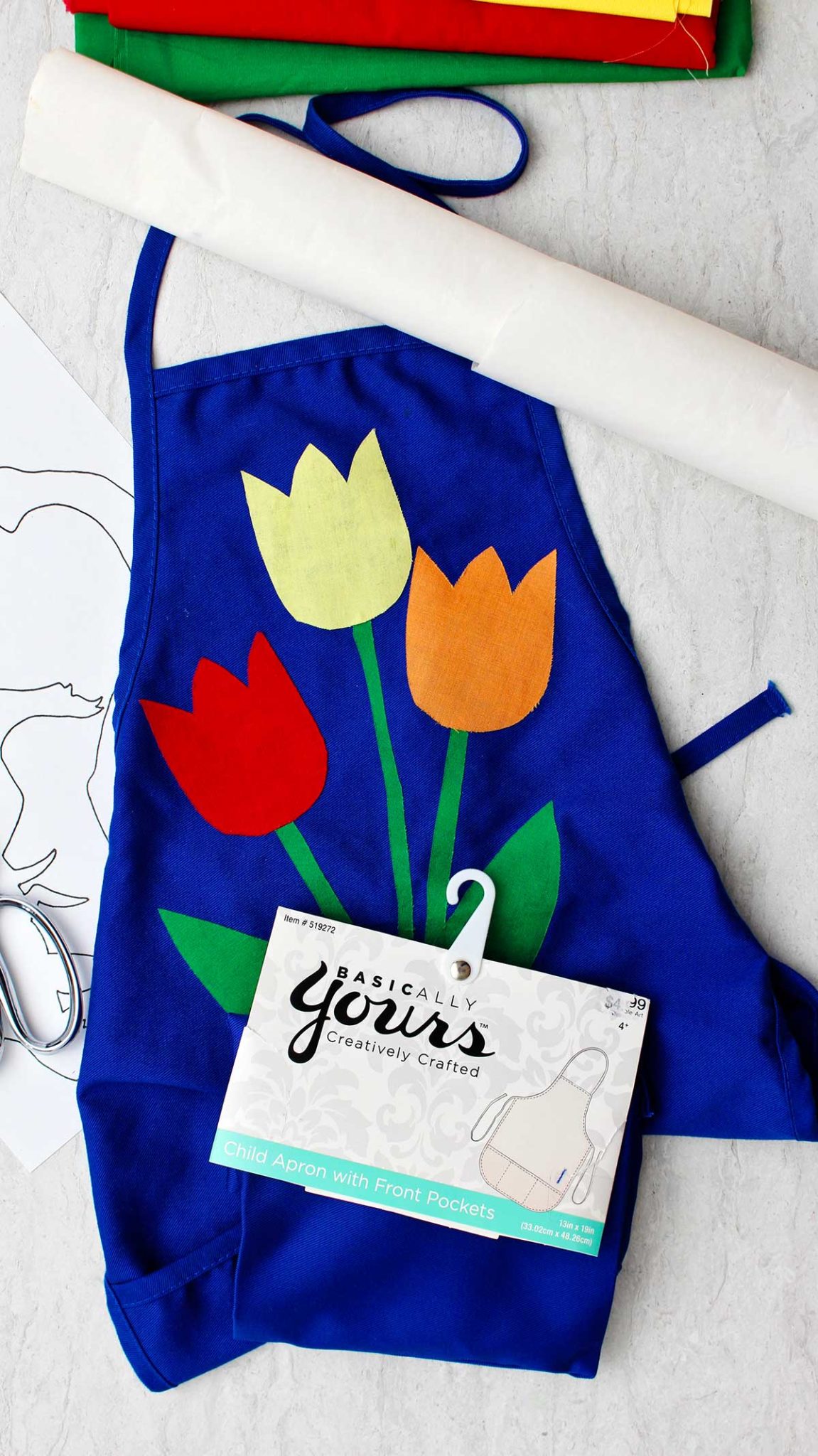 Learn No Sew Applique Technique with an Easy Kids Apron To Nana's