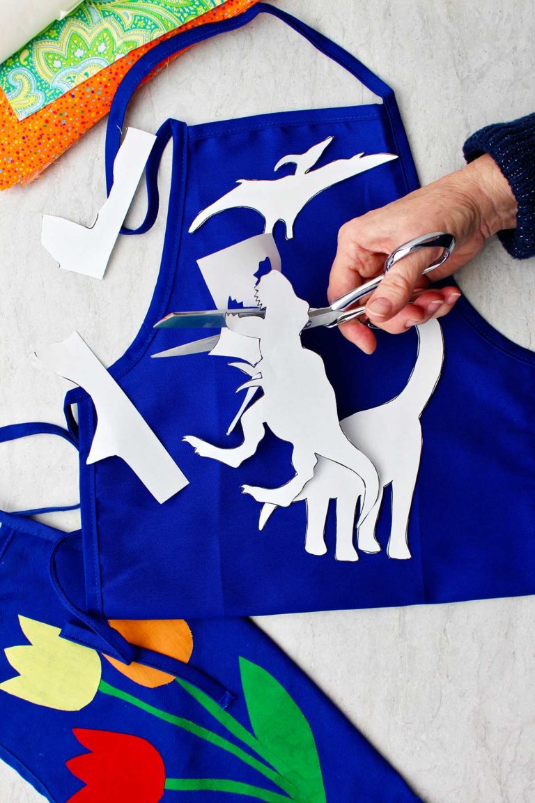 Learn No Sew Applique Technique with an Easy Kids Apron To Nana's