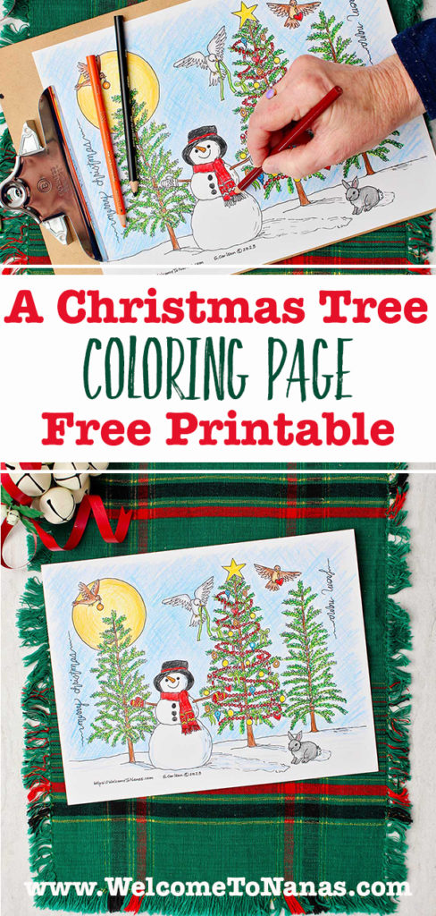 A Christmas Tree Coloring Page (Free Printable for Kids)! | Welcome To ...