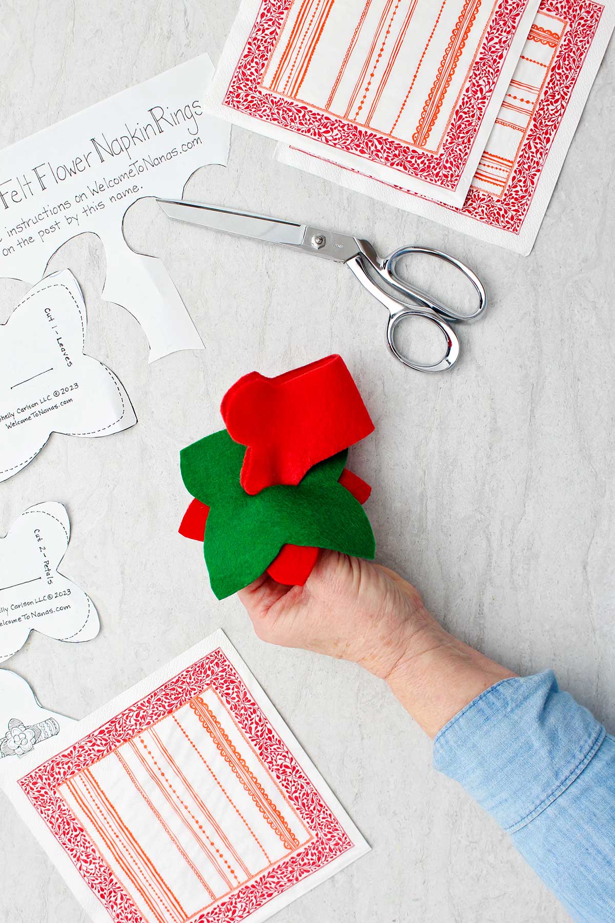 No-Sew Felt Christmas Napkin Rings for Your Holiday Table - Welcome To  Nana's