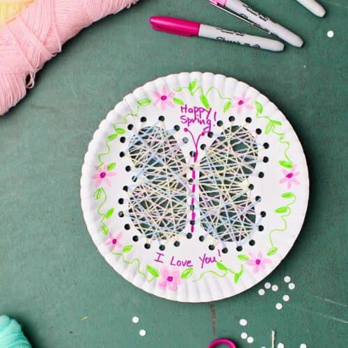 Paper Plate String Art (Easy DIY Craft for Kids) | Welcome To Nana's