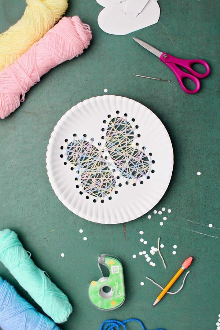 Paper Plate String Art (Easy DIY Craft for Kids) | Welcome To Nana's