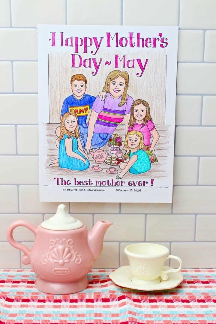 Mother's Day Coloring Page Free Printable for Kids | Welcome To Nana's