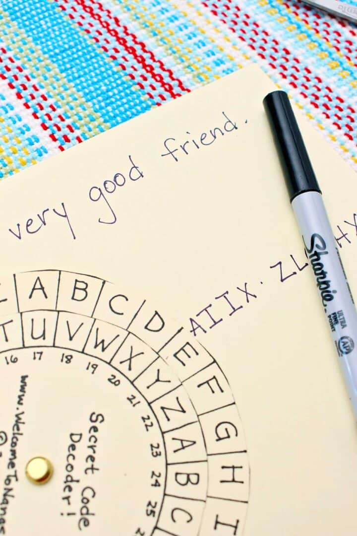 Printable DIY Secret Message Decoder Wheel for Kids | Welcome To Nana's