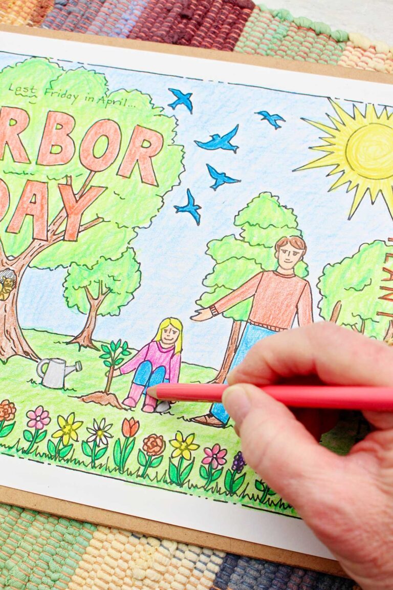 Printable Tree Coloring Page for Arbor Day | Welcome To Nana's