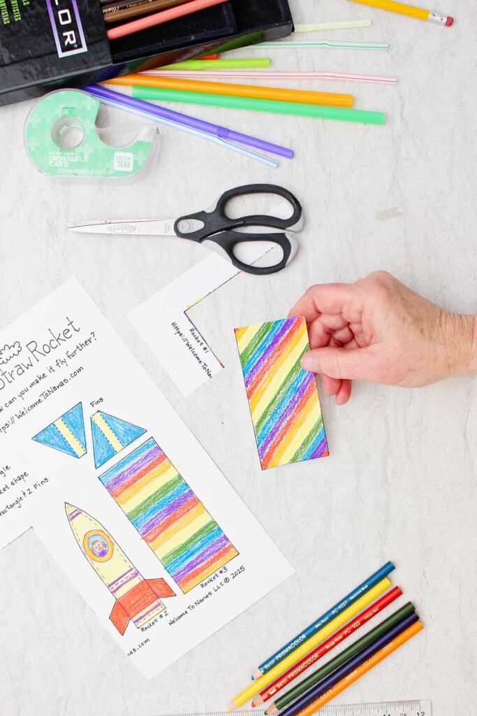 3 Cool Ways to Make Straw Rockets (Free Straw Rocket Template ...