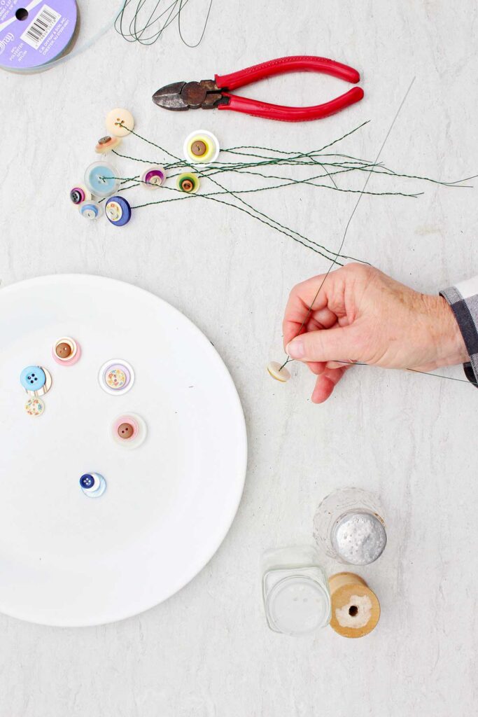 Cute DIY Button Flowers in a Salt Shaker | Welcome To Nana's